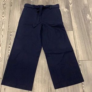 J.Crew navy blue linen wide leg pants size 6